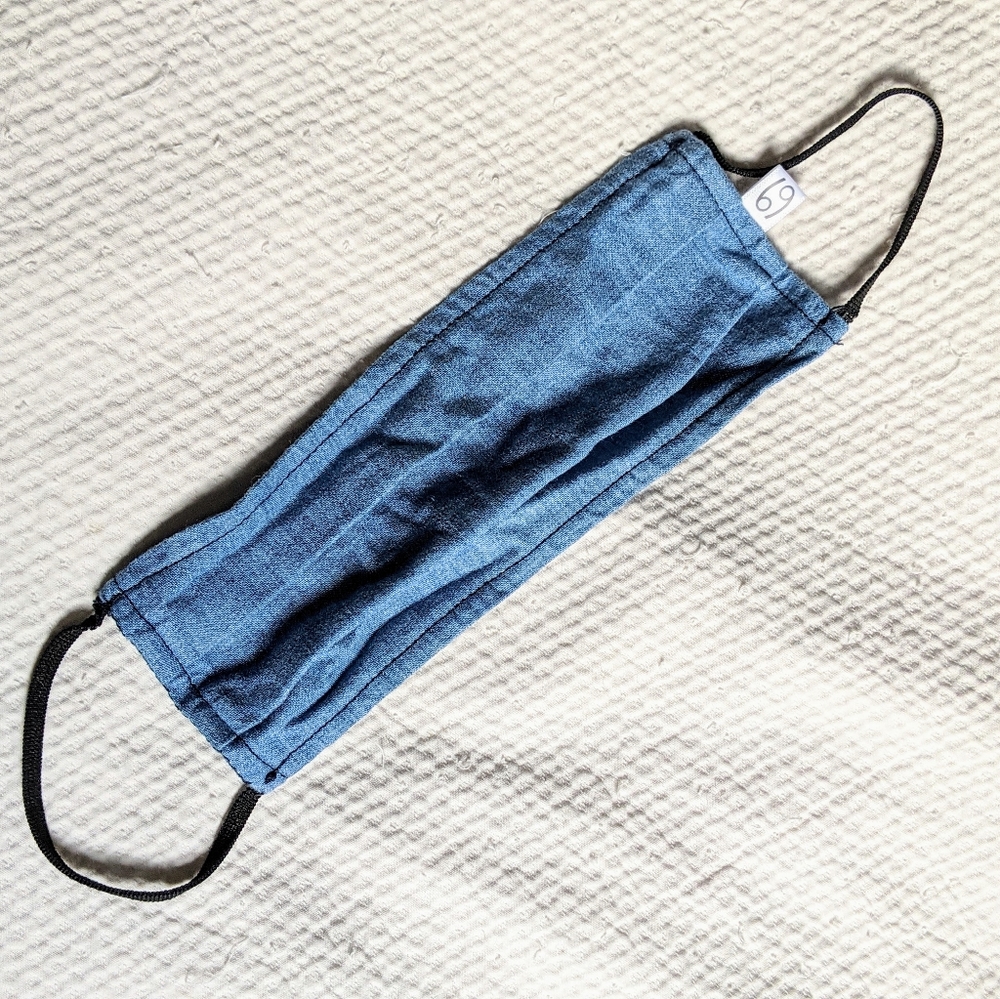 Denim cotton face mask